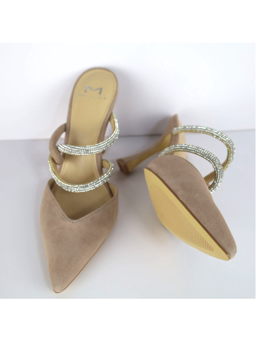 Marc Fisher LTD Candy Strappy Pointed Toe Mule in Medium Natural at Nordstrom, S - Picture 7 of 9